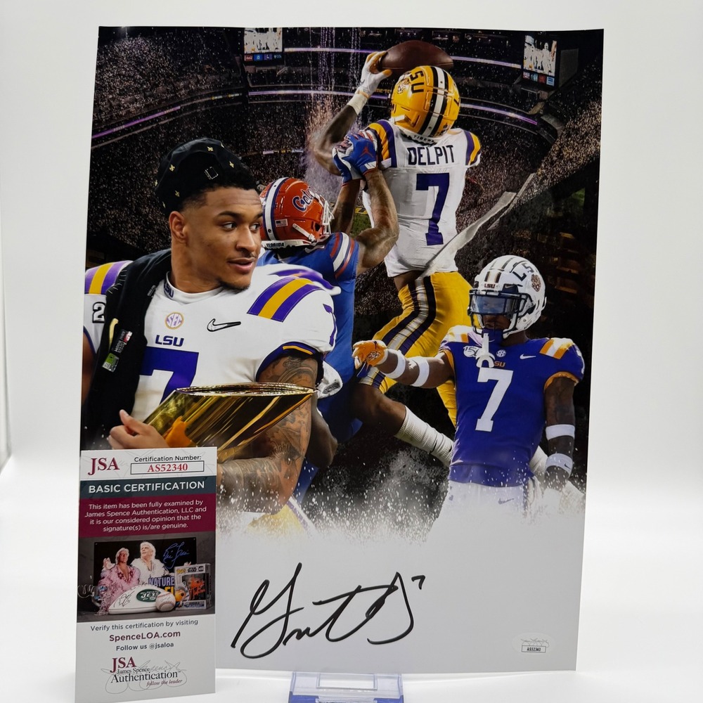 Grant Delpit LSU Tigers Signed 11x14 Photo JSA Authenticated AS52340 Autograph